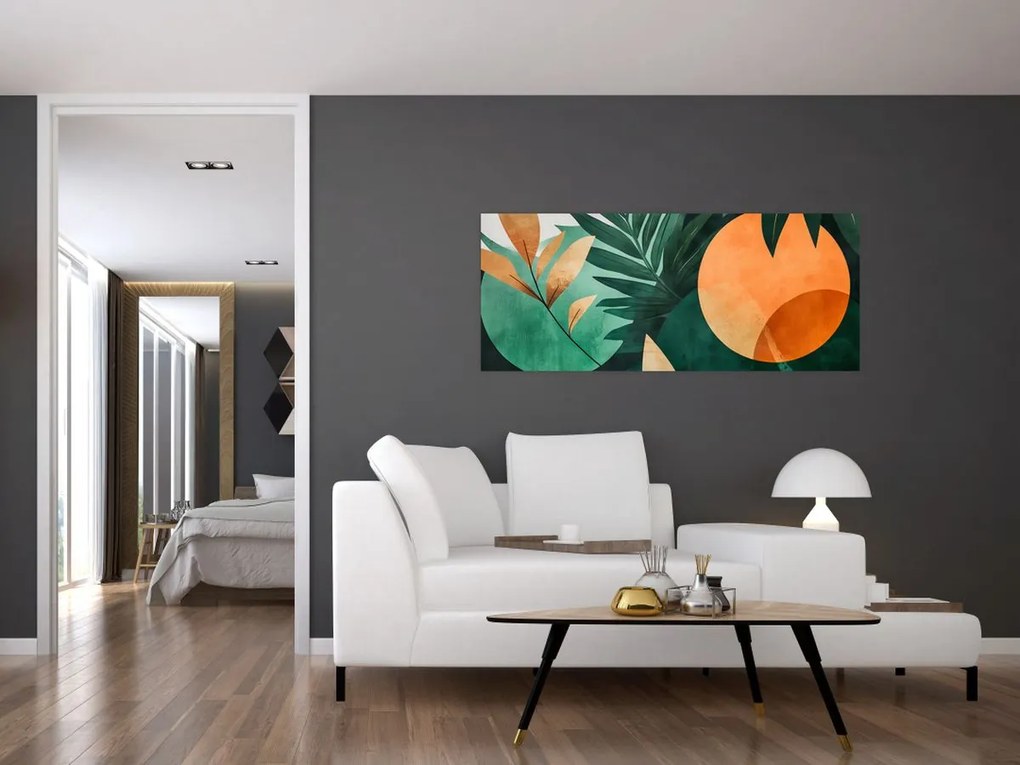 Kép - Geometrikus természeti minták (120x50 cm)