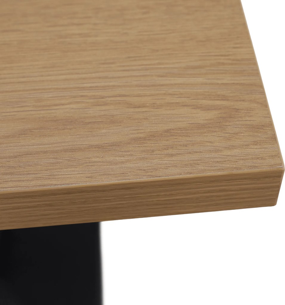 Bisztró asztal, tölgy sonoma/fekete, 70x70 cm, RINALDO TYP 1