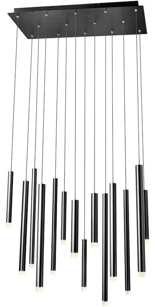 Redo 01-2056 - LED Csillár zsinóron MADISON 14xLED/4W/230V fekete