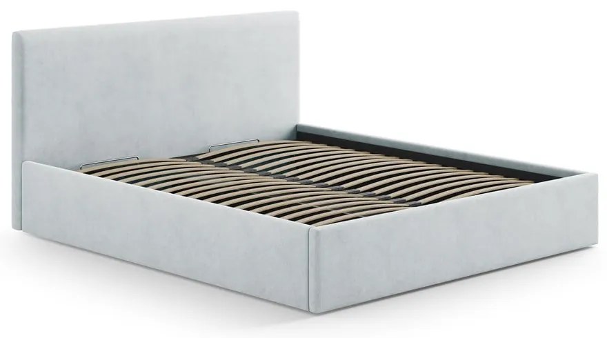 Világosszürke kárpitozott ágytámla 210,5x100 cm Remo – Micadoni