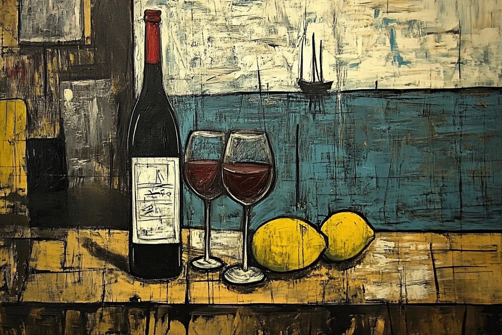 Canvas Vörösbor Citrom Tengeri Tájkép 120x80