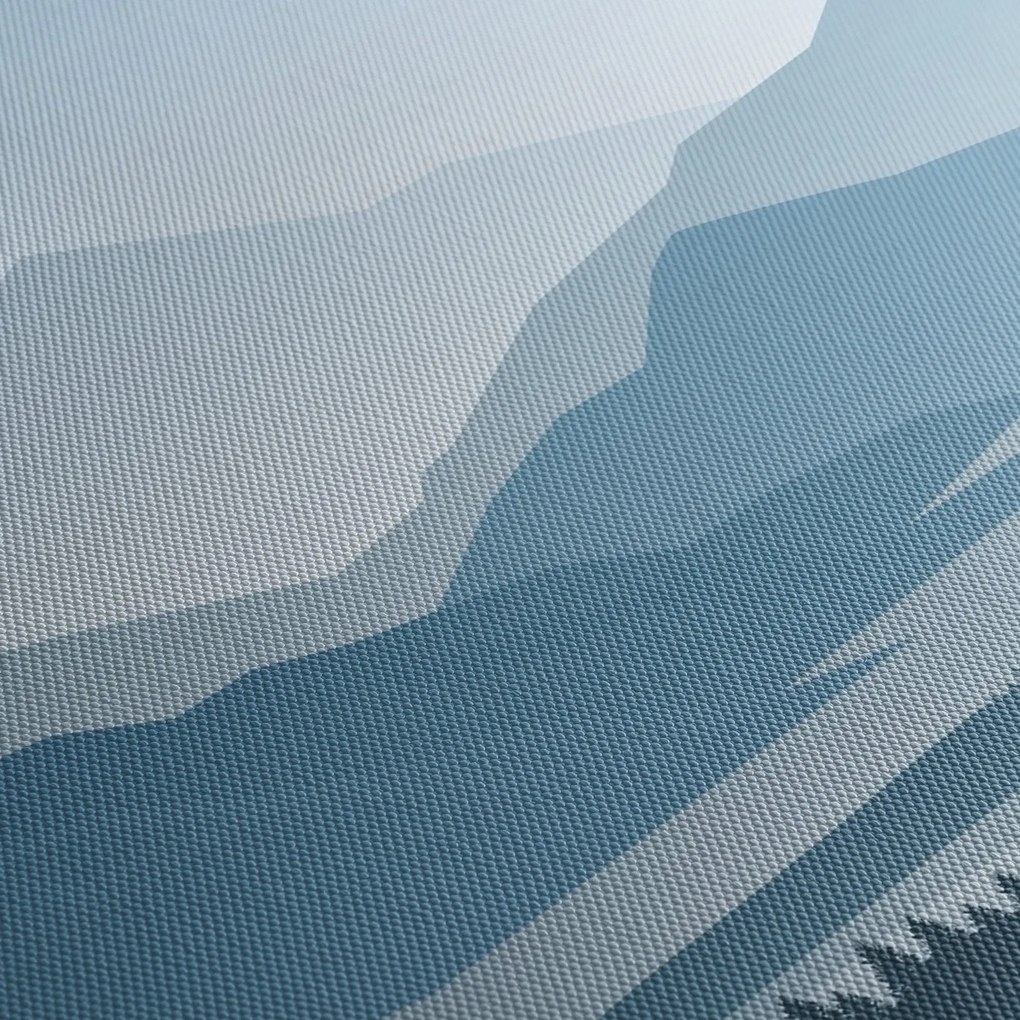 Kép - a hegyek grafikája (120x50 cm)