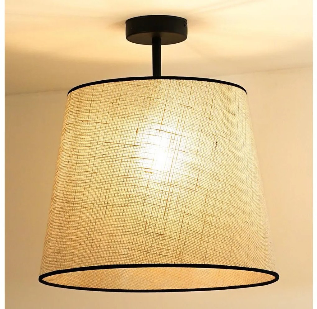 Duolla - Felületre szerelhető csillár YUTE 1xE27/15W/230V átm. 38 cm szürke/fekete