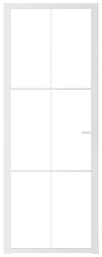 Fehér ESG üveg és alumínium beltéri ajtó 76 x 201,5 cm
