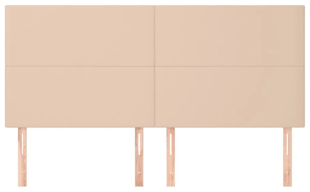 4 db cappuccino színű műbőr fejtámla 90 x 5 x 78/88 cm