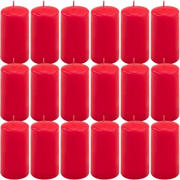 Gyertya készlet 11,5 cm Ø 6 cm 18 db piros
