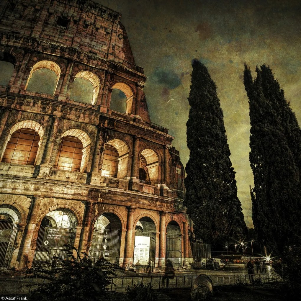 Poszter 20x20cm Híres római Colosseum 4, Assaf Frank