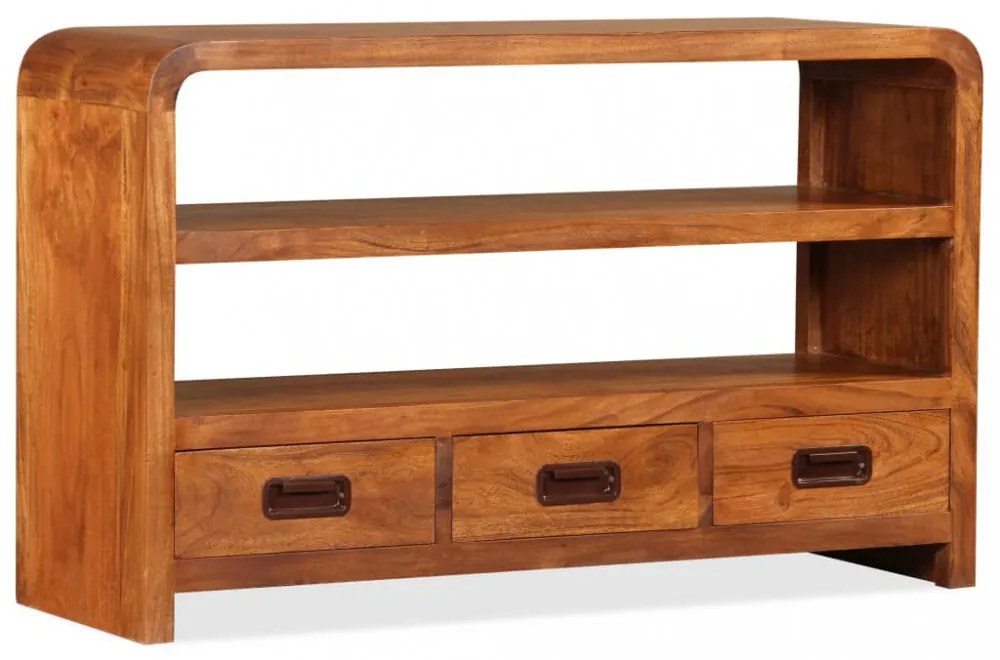 tömör akácfa TV-szekrény 90 x 30 x 55 cm