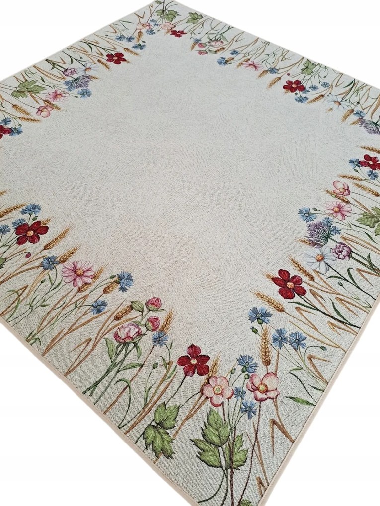 Abrosz 100x100 cm-es négyzet alakú, provence-i stílusú, Nagy Választék, mezei virágos, retro