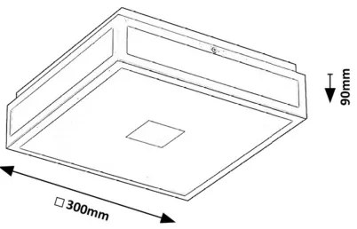 Rabalux 75031 - LED fürdőszobai mennyezeti lámpatest ZOYA LED/18W/230V IP44 fekete