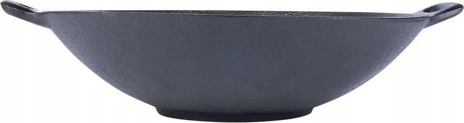 Öntöttvas Wok serpenyő nagy kínai ázsiai ételek sütéséhez pároláshoz