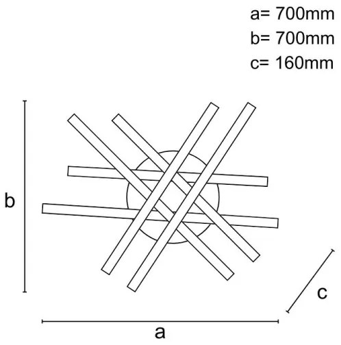 LED Dimmelhető felületre szerelhető csillár LED/90W/230V 3000-6500K + távirányítás