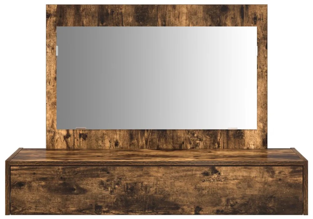 Fali sminkasztal Füstölt tölgy 100x40x70 cm