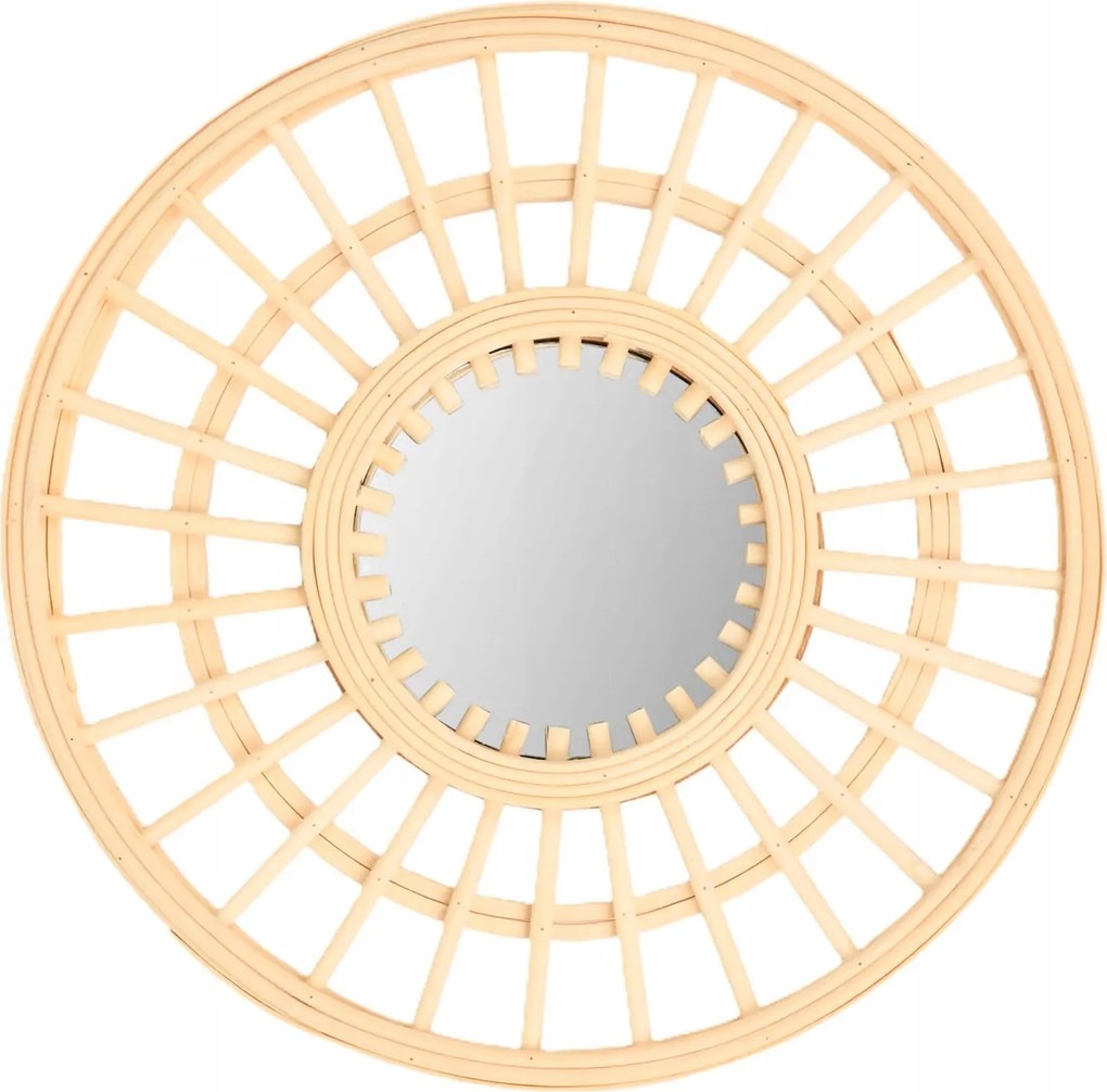 Bambusztükör Bambusz Tükör Nap Boho 26 CM