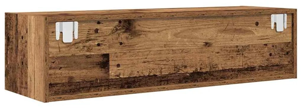 2 db antik fa szerelt fa fali TV-szekrény 100x31x25,5 cm