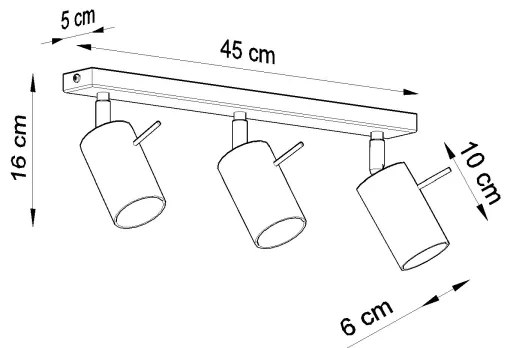 Brilagi -  LED Spotlámpa ASMUS 3xGU10/7W/230V fekete