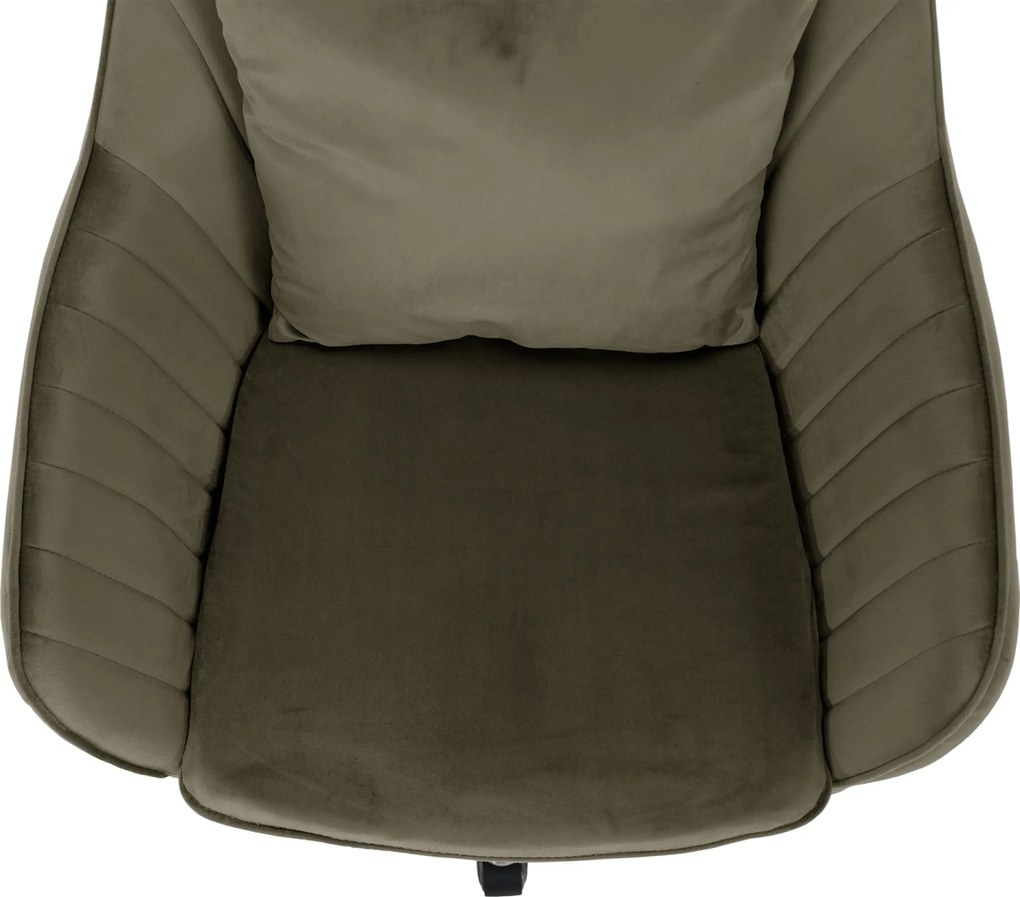 Irodai fotel, szürkésbarna Taupe Velvet anyag/króm, KLIAN