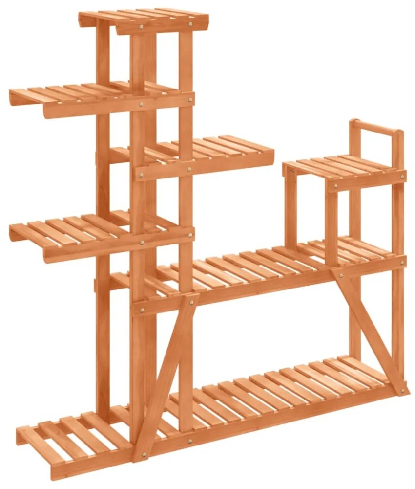 tömör fenyőfa virágtartó állvány 110x25x111 cm