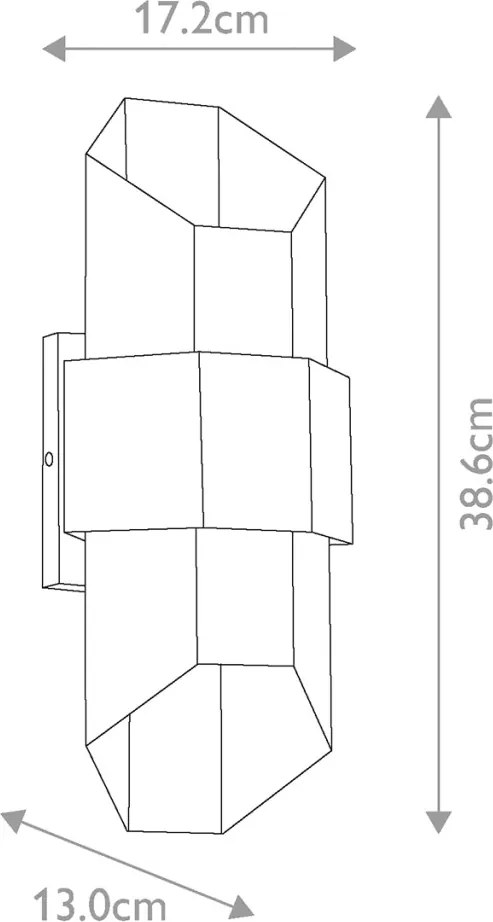 ELSTEAD QZ-CHASM-M-BKW CHASM Klasszikus Kültéri Fali Lámpa Fekete LED IP44
