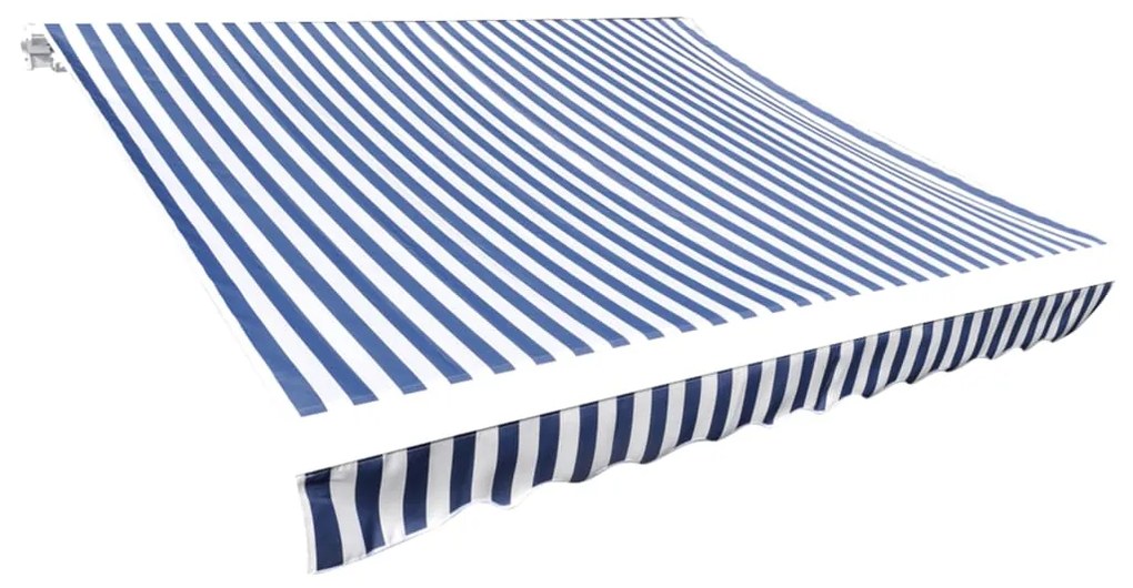 vidaXL kék és fehér vászon napellenző tető 500 x 300 cm