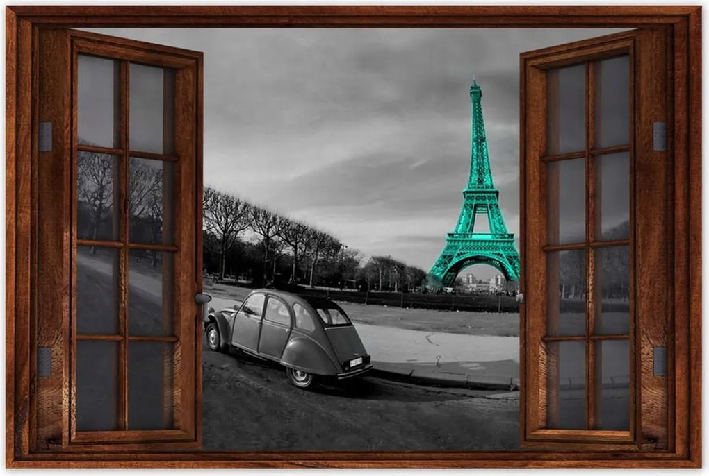 Poszterek 90x60 Türkiz Eiffel-torony