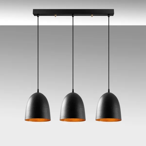 TATTOO kábeles függőlámpa 3xE27/40W/230V fekete