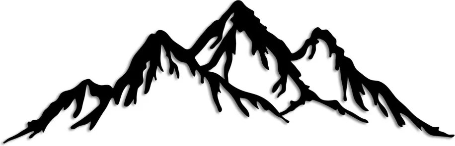 Mountain fém fali dekoráció, 70×22 cm