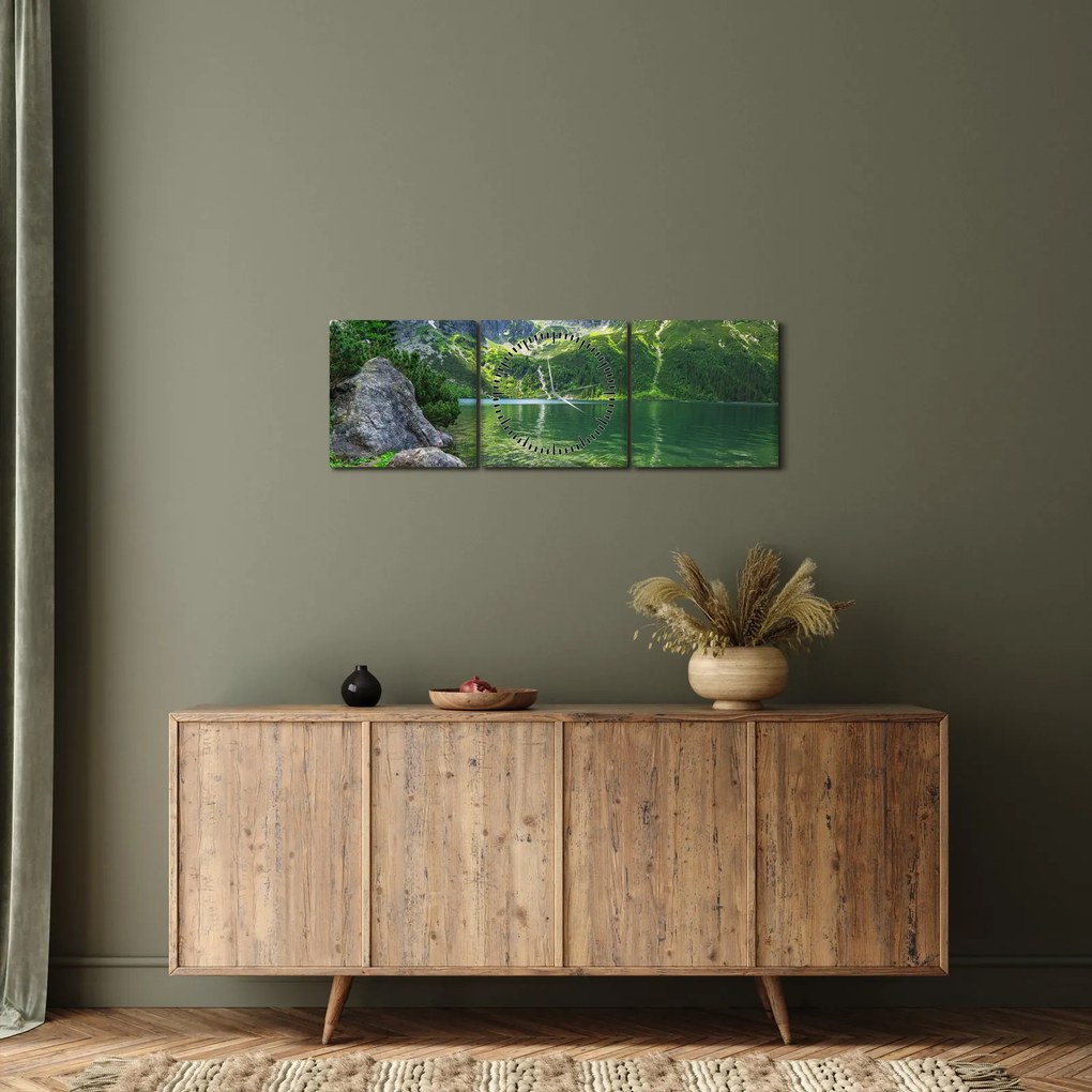Tó a Tátrában képe (órával) (90x30 cm)