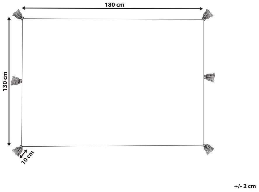 Színes pamut ágytakaró 130 x 180 cm MUNGER Beliani