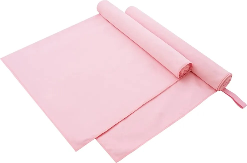 vidaXL Sport Törölközők 2 pcs Rózsaszín 180 x 90 cm