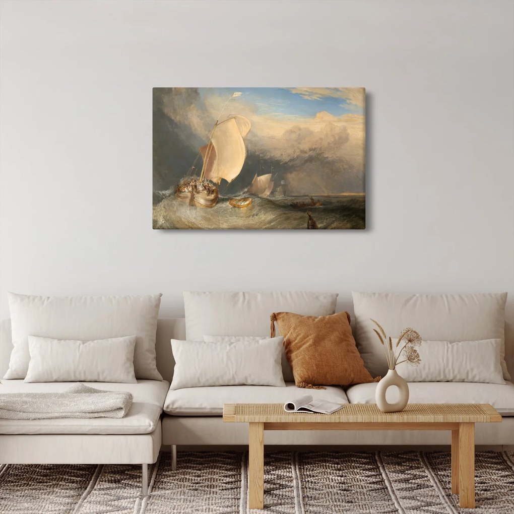Kép - William Turner, Fishing Boats with Hucksters Bargaining for Fish, reprodukciók (90x60 cm)
