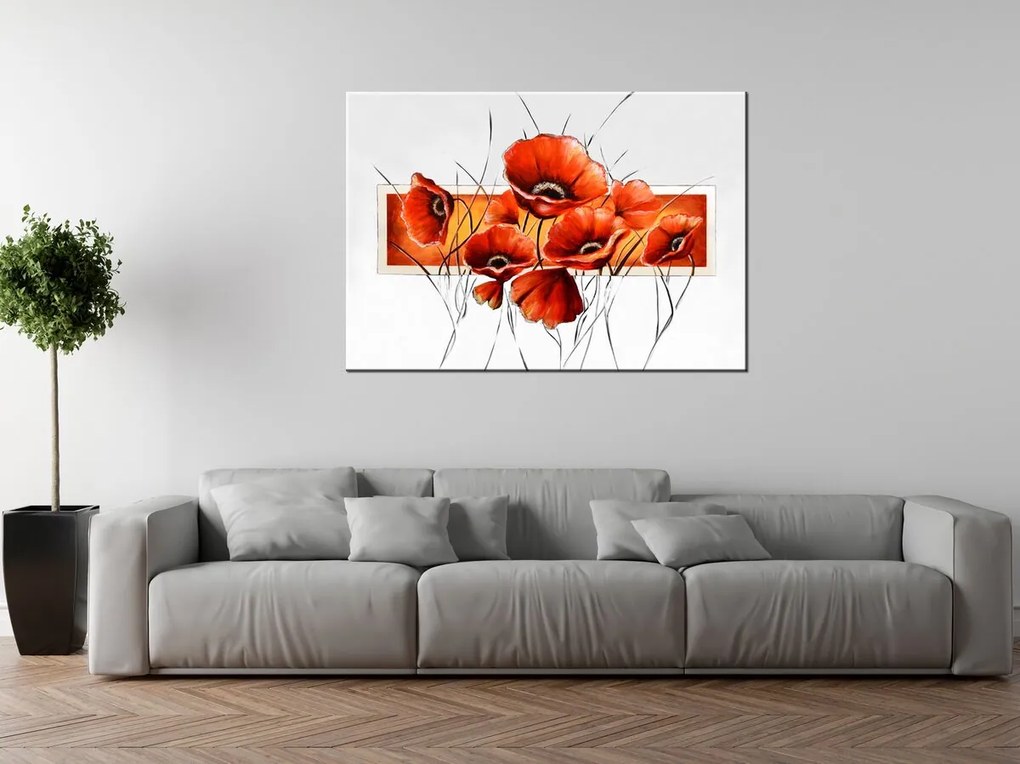 Gario Kézzel festett kép Eros pipacs Méret: 120 x 80 cm