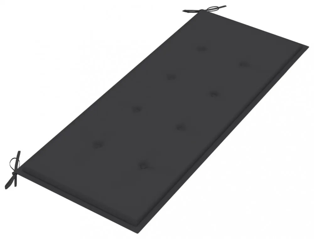 tömör tíkfa rakásolható kerti pad párnával 128,5 cm