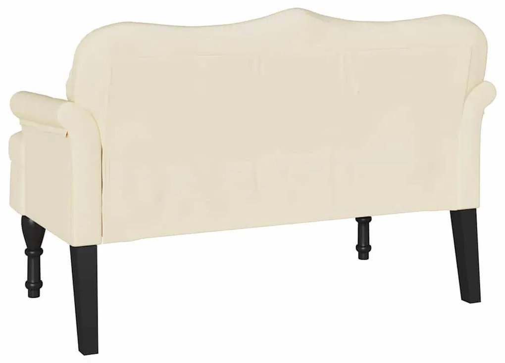 vidaXL Chesterfield Pad párnával Krém 120,5 x 65 x 75 cm Műbőr