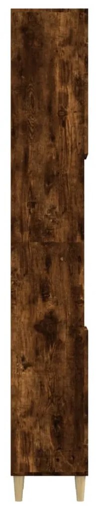 füstös tölgy színű szerelt fa fürdőszobaszekrény 30x30x190 cm