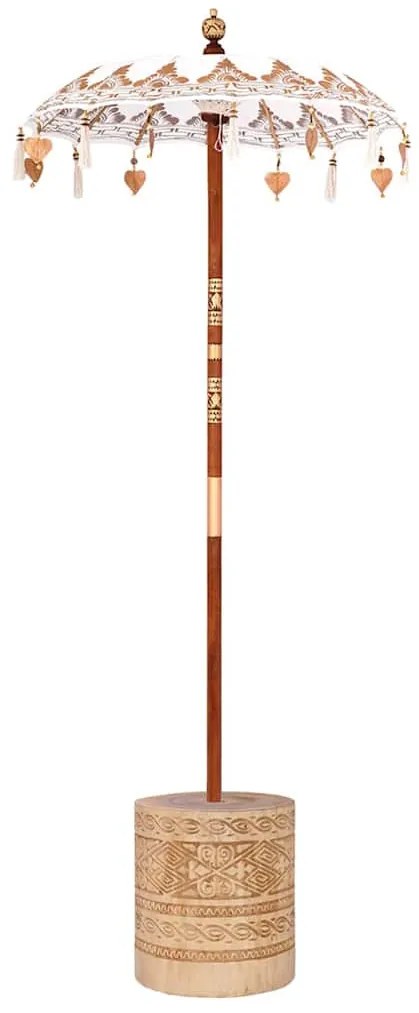 Balinéz Napernyő 260 Krém 95-100 cm Pamut és tömör fa