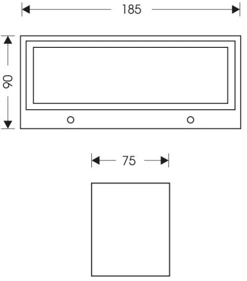Ecolite Z1233-12W - LED Kültéri fali lámpa OSKAR LED/12W/230V 4000K IP54