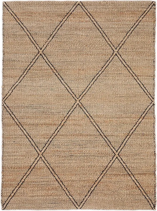 Natúr színű kézi szövésű juta szőnyeg 200x300 cm Vallalta – Kave Home