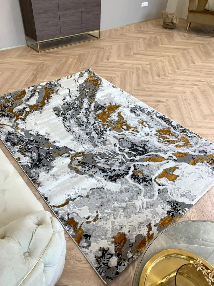 Sunset sötétarany design szőnyeg 60x220