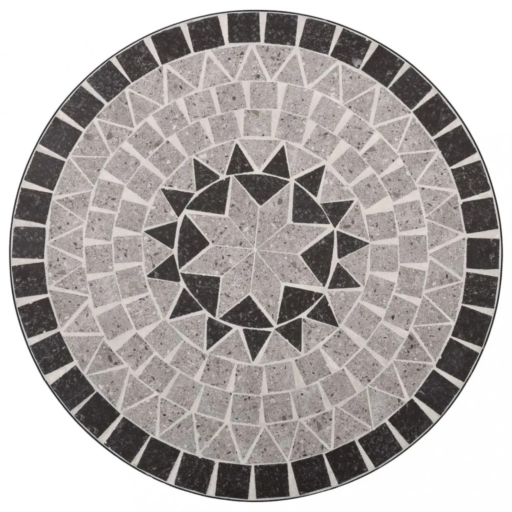 szürke kerámia mozaikos bisztróasztal 60 cm