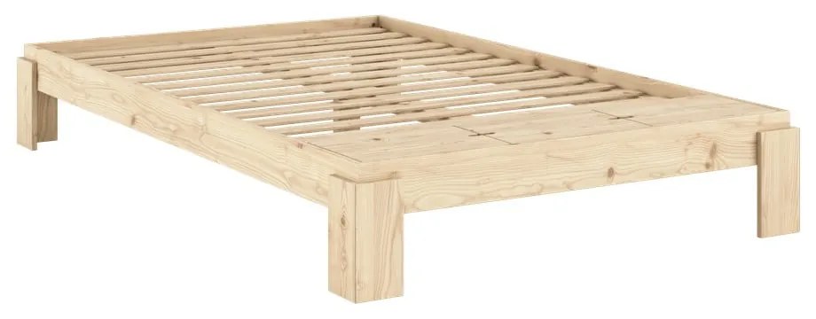 Natúr színű borovi fenyő franciaágy ágyráccsal 140x200 cm Layers – Karup Design