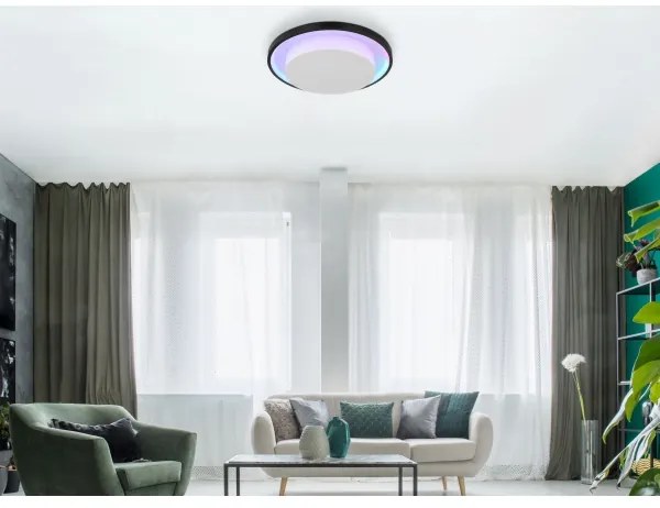 Globo 41390-21 - MORGAN LED RGBW mennyezeti lámpa, 21W, távirányítóval