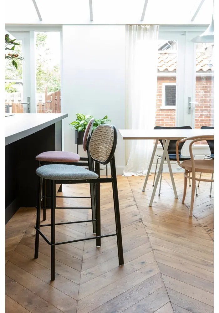 Fekete-világosszürke bárszék 94 cm Spike – Zuiver