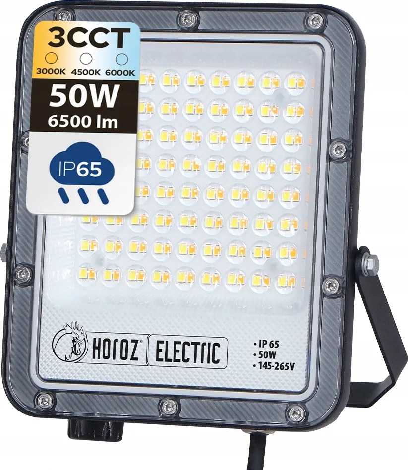 Horoz Led fényvető halogén lámpa Pallas 50W 3CCT Kültéri IP65