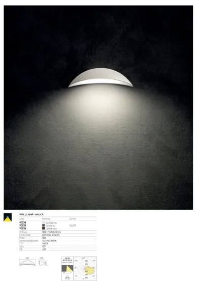 Redo 90235 - LED kültéri fali lámpa PALMA LED/18W/230V IP54 antracit