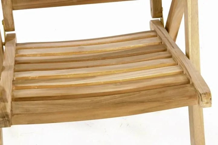 DIVERO® Kerti szék állítható tíkfa