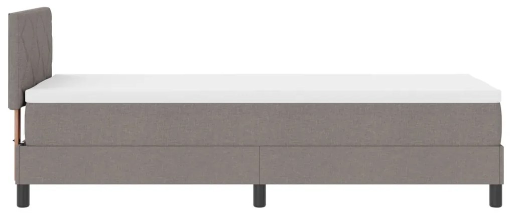Box Spring Ágy Matraccal és LED Taupe 80x200 cm Szövet