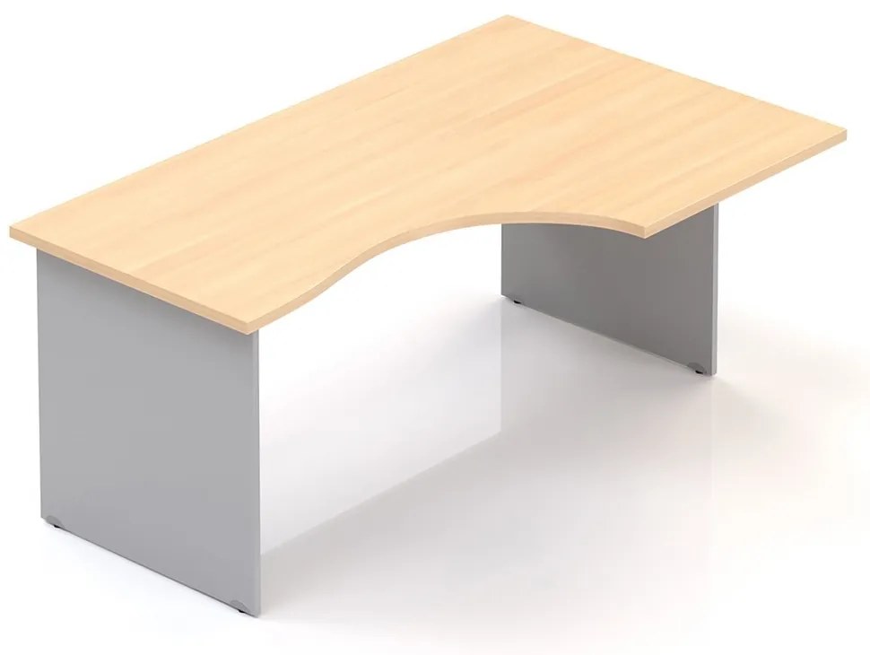 Visio LUX ergonomikus asztal 160 x 100 cm, jobb, tölgy