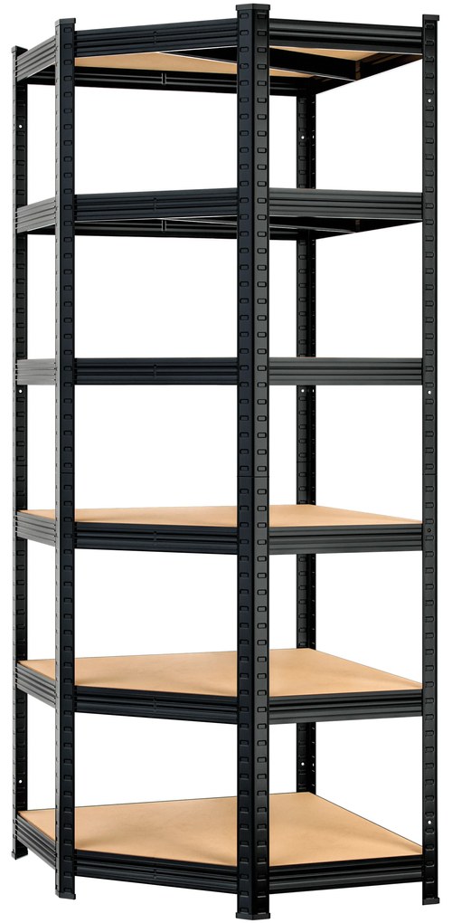 Deuba Sarok 6-polcos polc - fekete