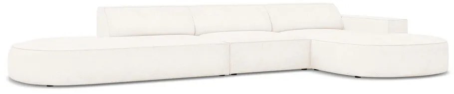 Bézs buklé szövet sarokkanapé (jobb oldali) Jodie – Micadoni Home